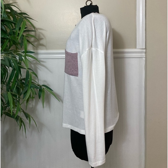 C+D+M Collection EUC Round Neck Color Block Patch Pocket Lightweight Shirt Large - Picture 9 of 14